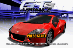 GT Advance 3: Pro Concept Racing title screen for GameBoy Advance